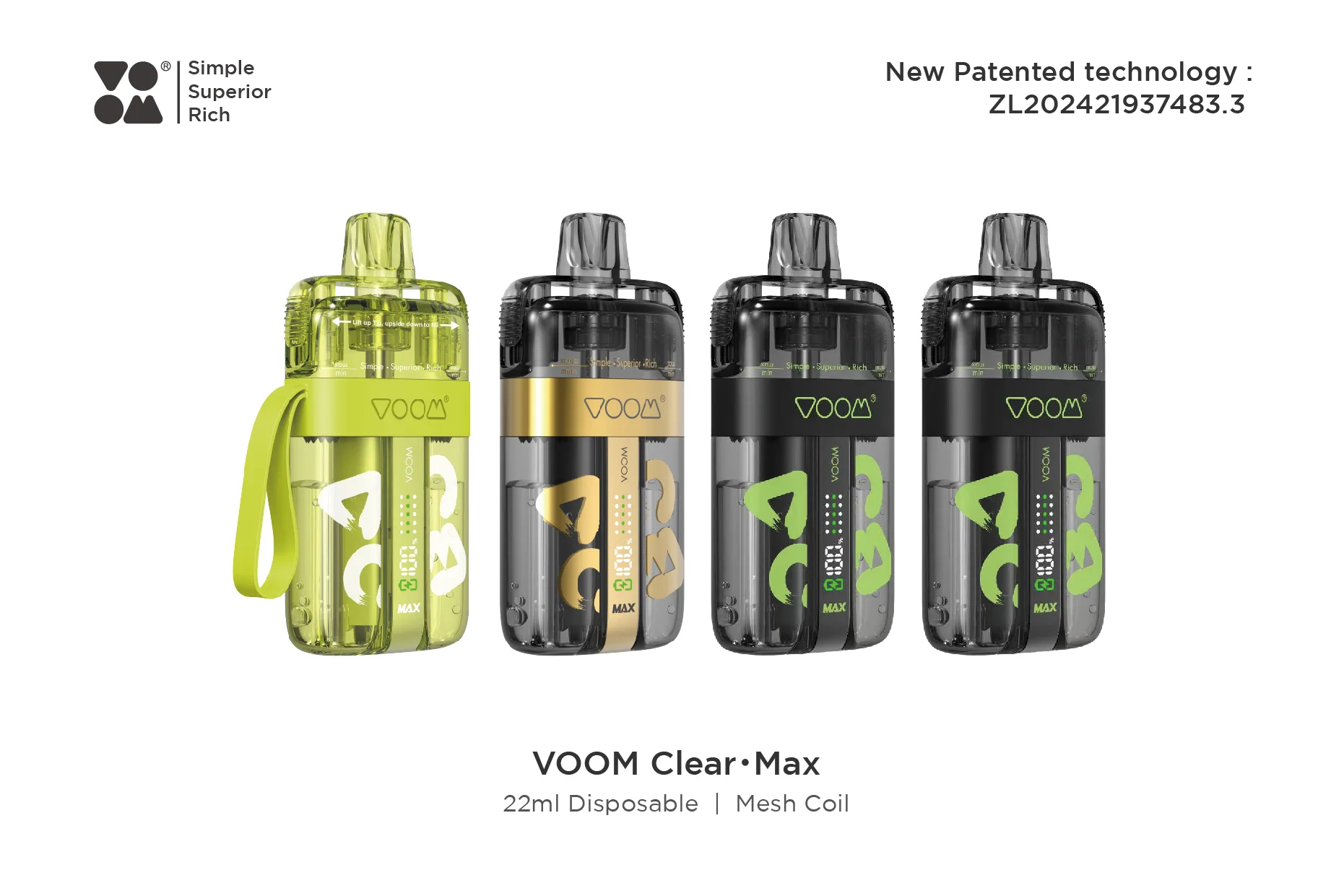Voom clear·max disposable vape