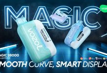 Vozol magic 18000 pod vape kit with dual mesh coil and curved design